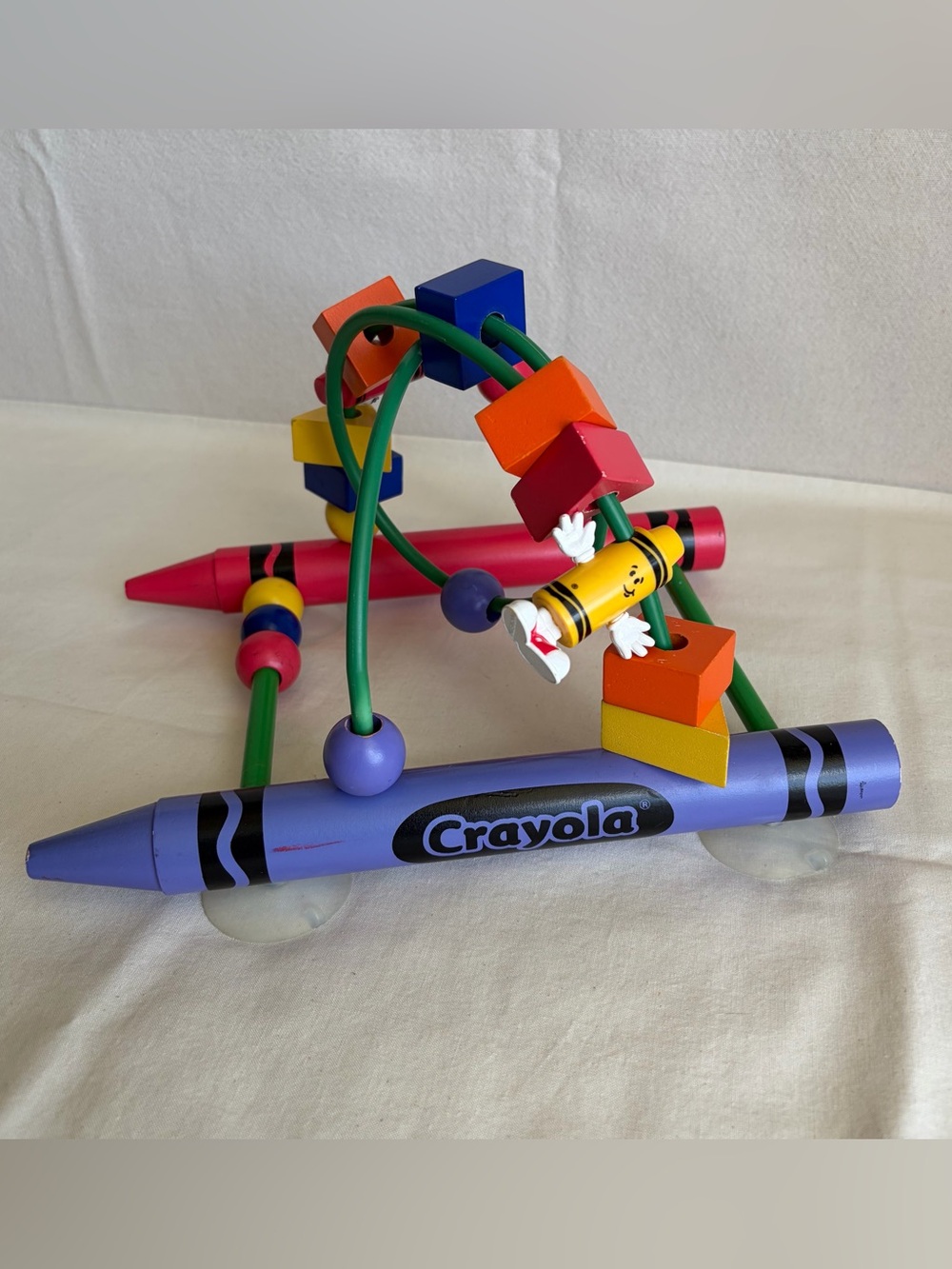 Vintage 2003 Crayola Crayon Bead Maze toddler Toy